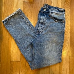 A&F Ultra High Rise Straight Leg Jeans